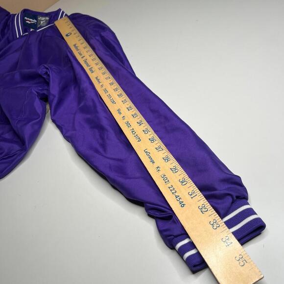 Vintage Reebok Purple Pullover Windbreaker Jacket Men’s XXL – V-Neck Lined Nylon - Picture 2 of 7